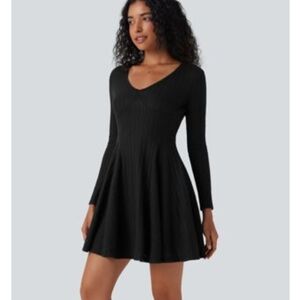 HALARA Black Long Sleeve Dress